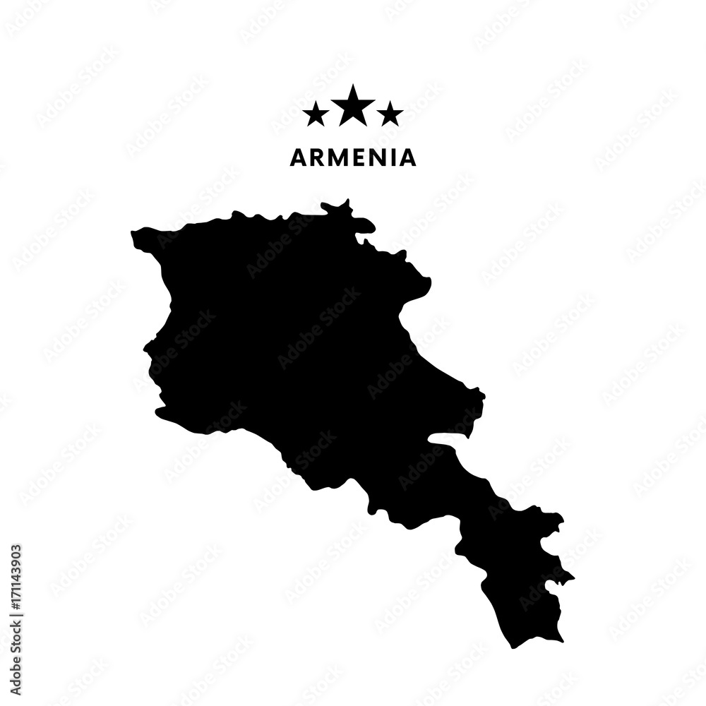 Armenia map. Vector illustration.
