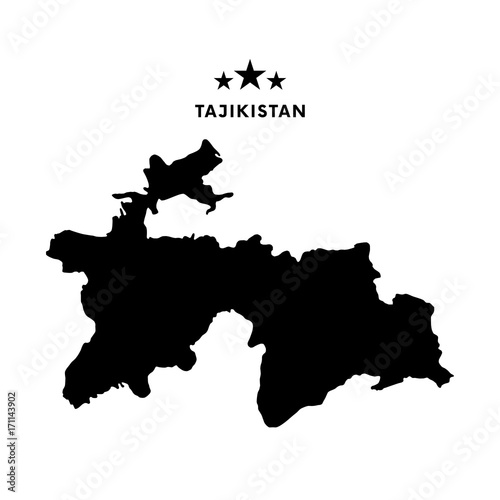 Tajikistan map. Vector illustration.