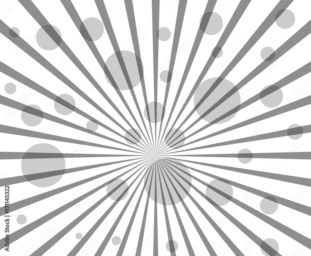 Obraz premium Vintage Sunburst Bubbles Background