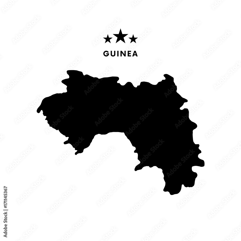 Guinea map. Vector illustration.