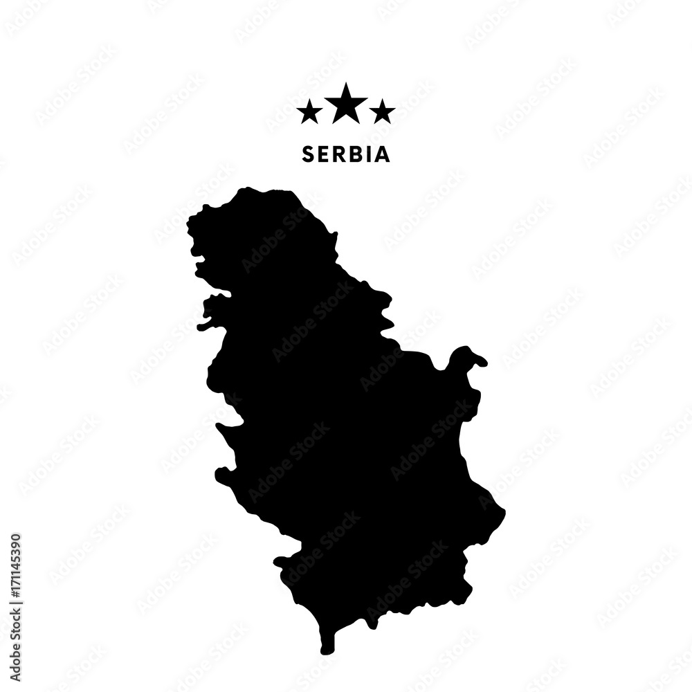 Serbia map. Vector illustration. Serbia map. Vector illustration.