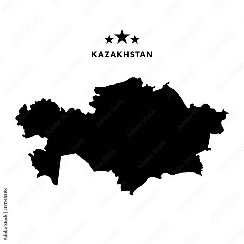 Kazakhstan map. Vector illustration.