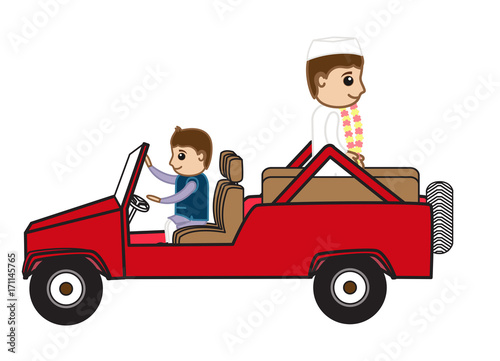 Cartoon Political Leader Character - Election Vector Concept