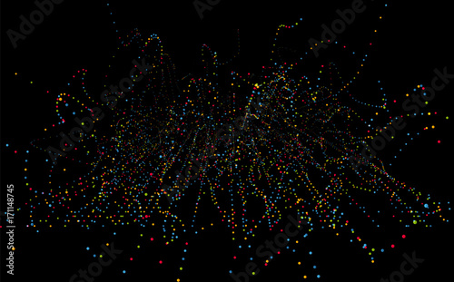 Abstract futuristic colorful dots vector background