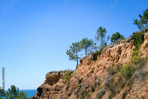 Beach coast water seascape on summer colorful beautiful outdoors sunny background. wonderful peaceful scenery view natural coastline