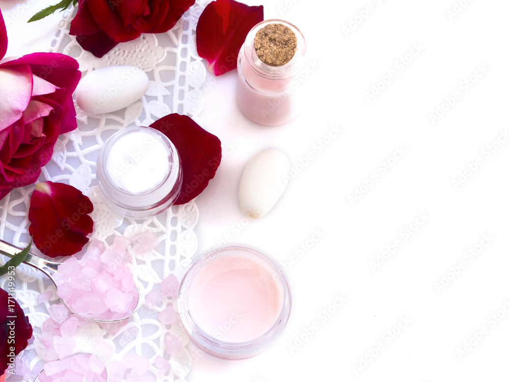 cosmetics with roses cosmetics with roses