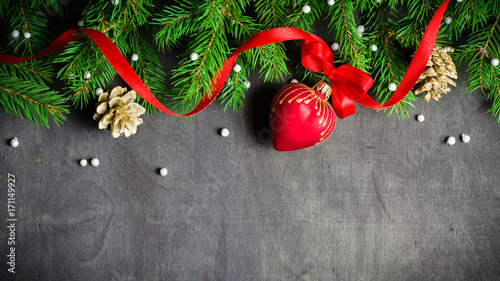 Canvas-taulu Christmas and New Year background