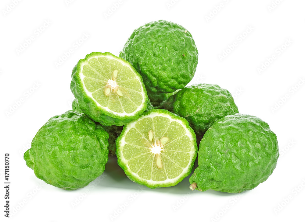 Bergamot fruit isolated on white background Bergamot fruit isolated on white background