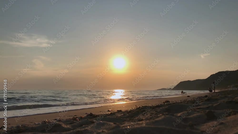 beach sunset on the sea beach sunset on the sea