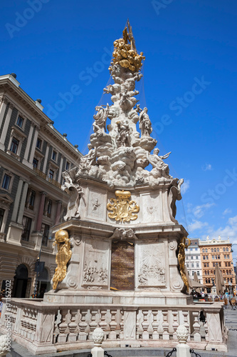 Canvas Print Austria, Vienna, Wiener Dreifaltigkeitssaule or Pestsaule - Holy Trinity or Plag