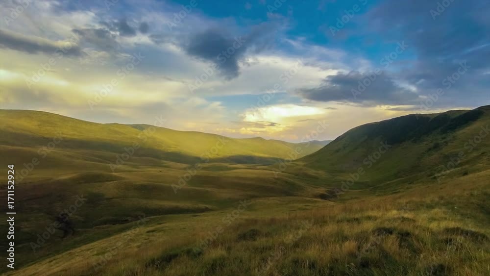 Amazing colorful timelapse sunset over Macedonia mountain chain. Time lapse sky background. Amazing colorful timelapse sunset over Macedonia mountain chain. Time lapse sky background.