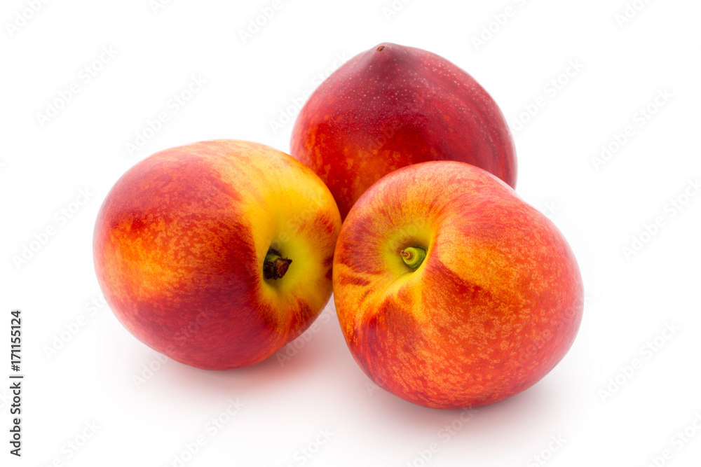 Peach. Fruit with isolated on white background.