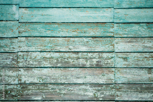 Aged painted wooden wall planks (texture, background)