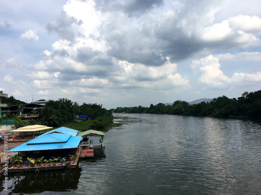 Khwae Yai River - seeing scene and view from the bridge Khwae Yai River - seeing scene and view from the bridge