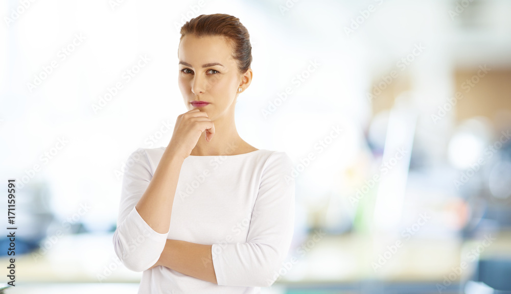 Woman looking thoughtful