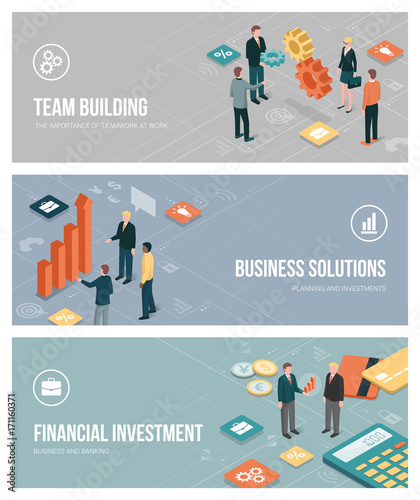 Business, teamwork and investments