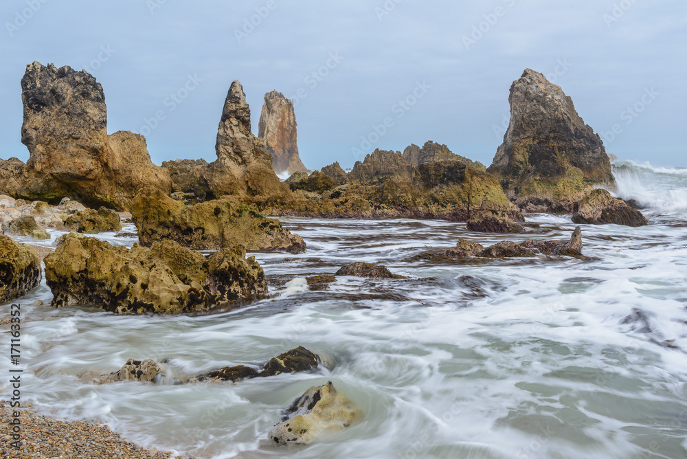 Rocky formations at Marcona coast, Peru Rocky formations at Marcona coast, Peru