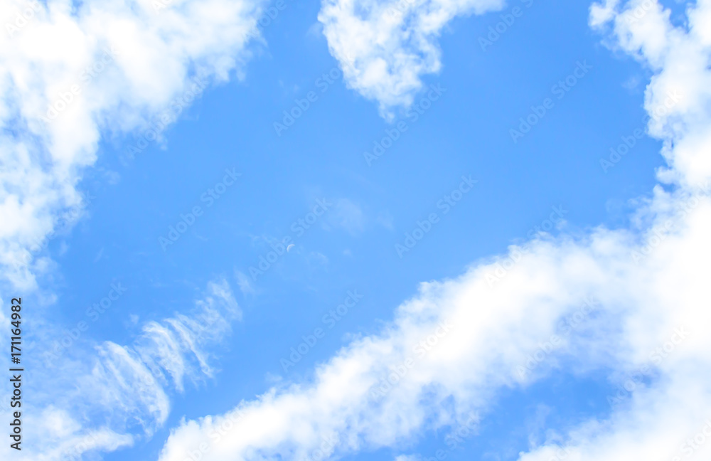 Blue sky with white clouds Blue sky with white clouds