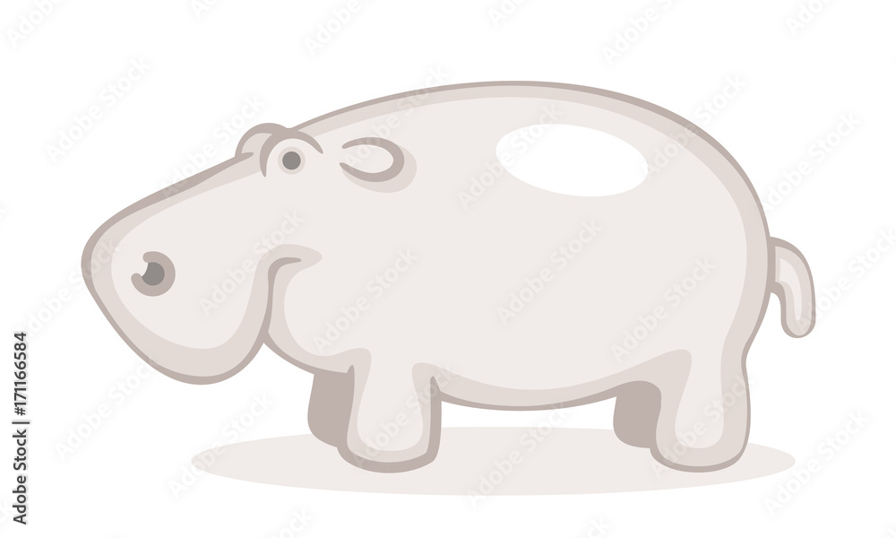 Cute Hippo. Line Art Vector Illustration Of A Cute Hippopotamus. Cute Hippo. Line Art Vector Illustration Of A Cute Hippopotamus.