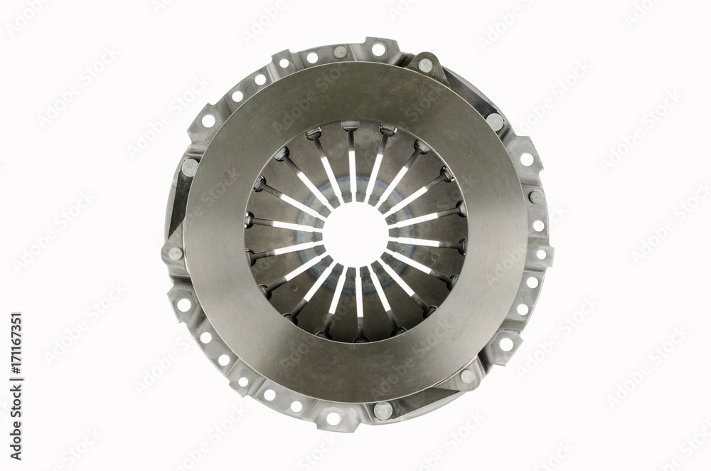 clutch pressure plate isolate on white background. clutch pressure plate isolate on white background.