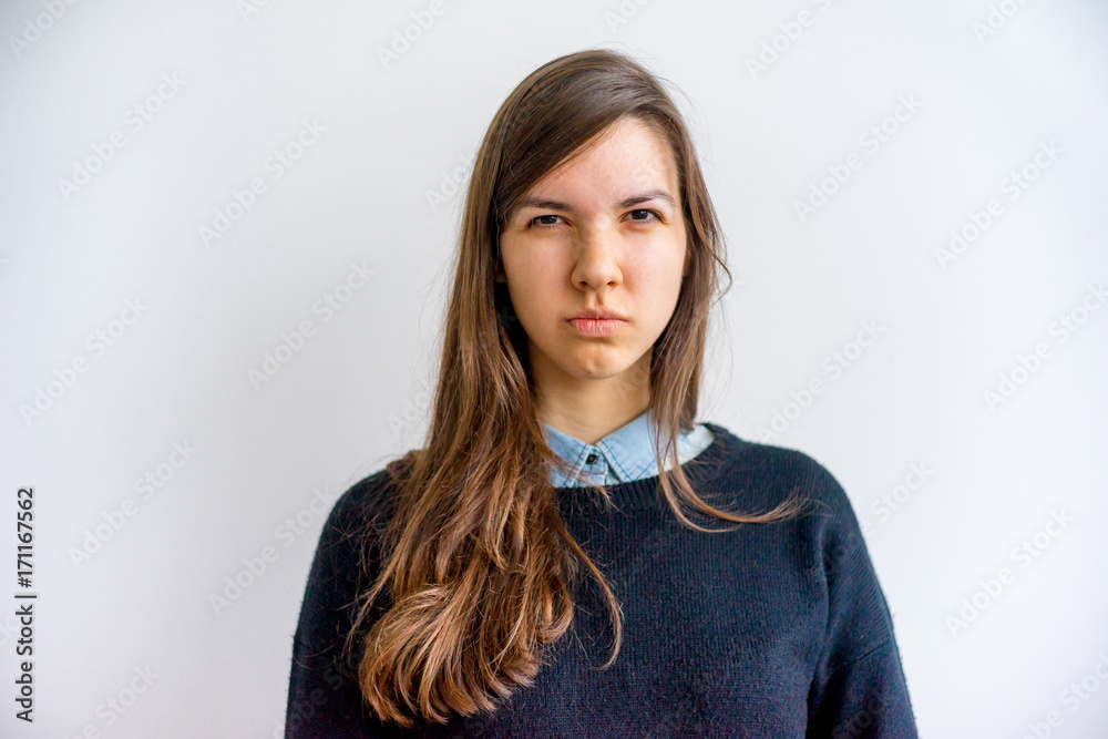 Girl showing emotions