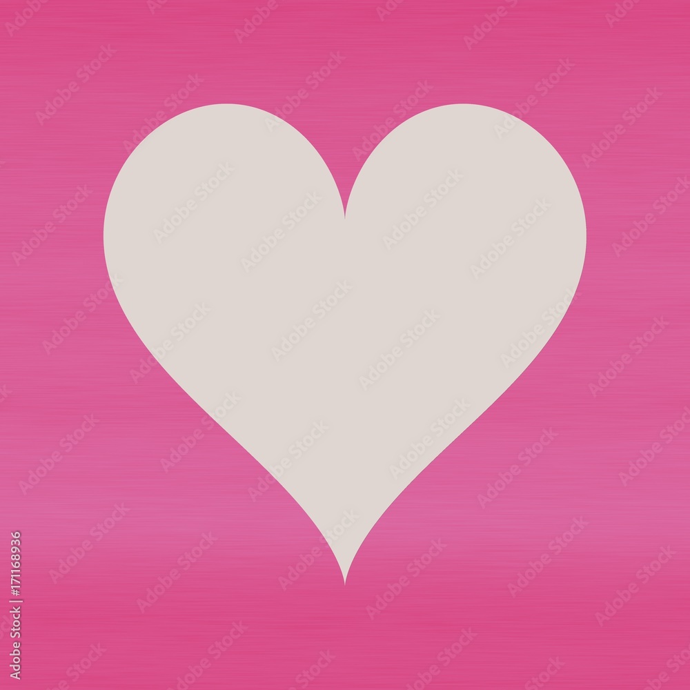 Pastel bright pink gradient background with light empty heart