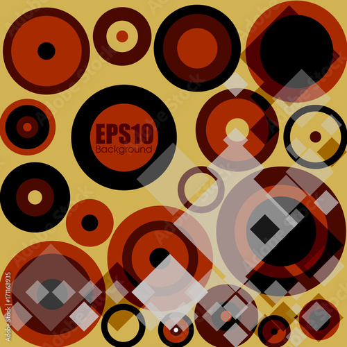 Retro Abstract Circles Background