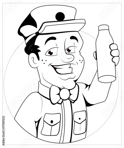 Milkman - Vector Character Illustration