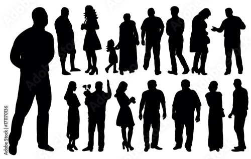  set of people silhouettes, collection © zolotons