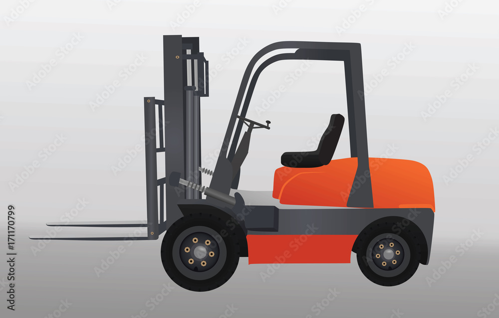 Forklift isolated. vector illustration