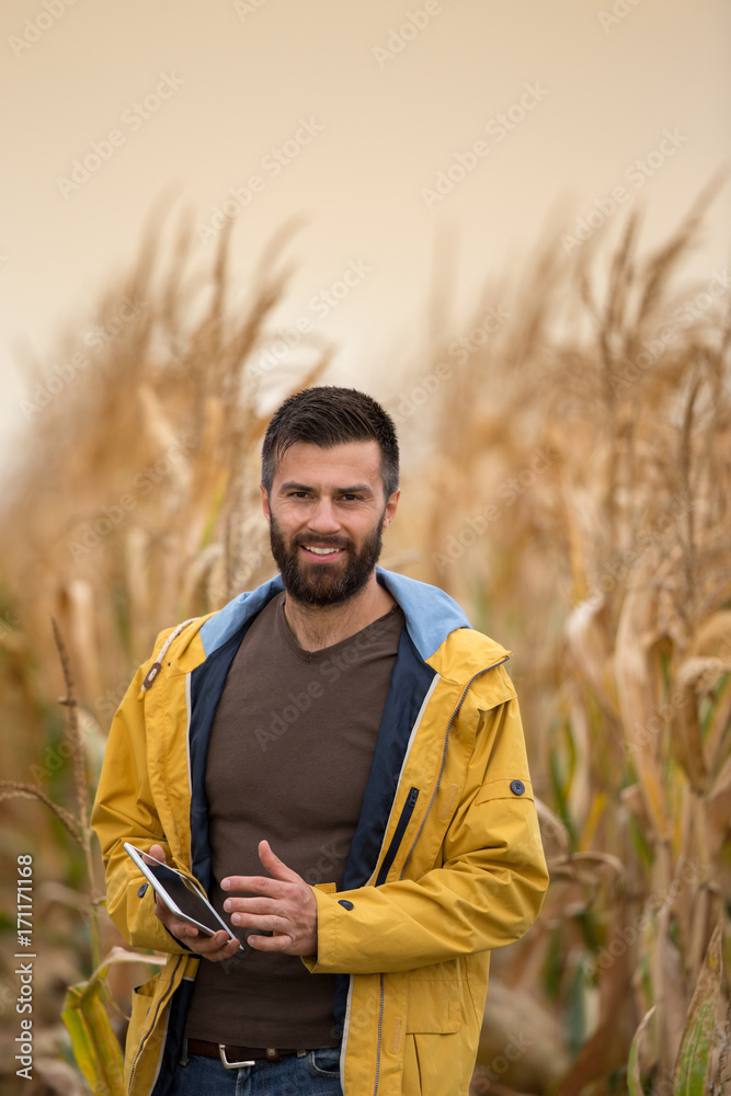 Farmer in corn field Farmer in corn field