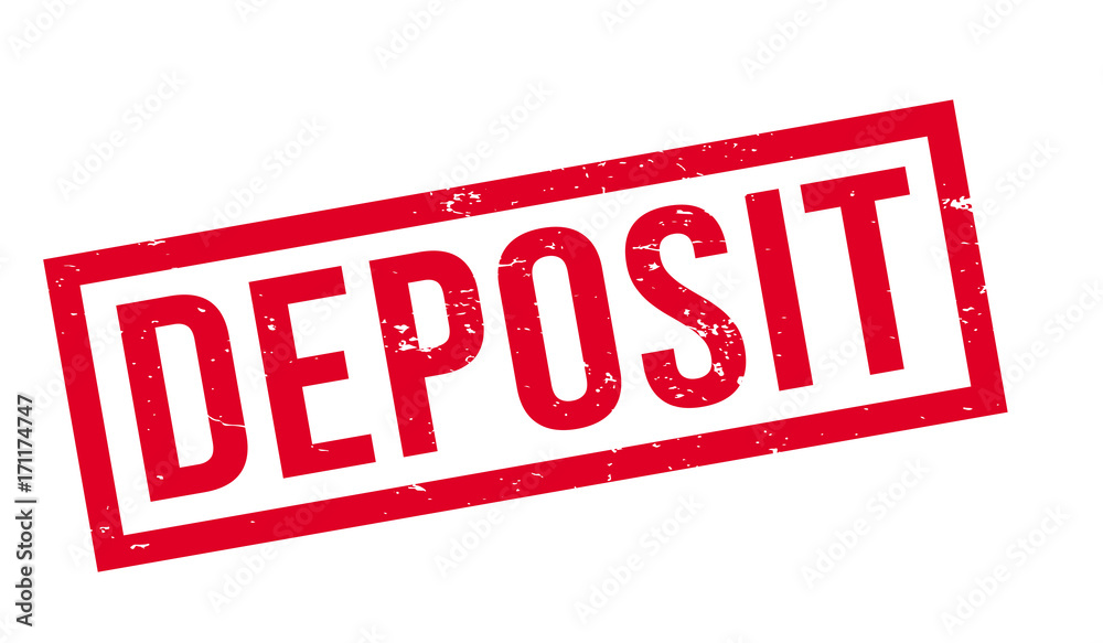 Deposit rubber stamp. Grunge design with dust scratches. Effects can be easily removed for a clean, crisp look. Color is easily changed. Deposit rubber stamp. Grunge design with dust scratches. Effects can be easily removed for a clean, crisp look. Color is easily changed.