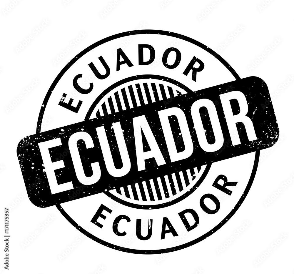Ecuador rubber stamp. Grunge design with dust scratches. Effects can be easily removed for a clean, crisp look. Color is easily changed.