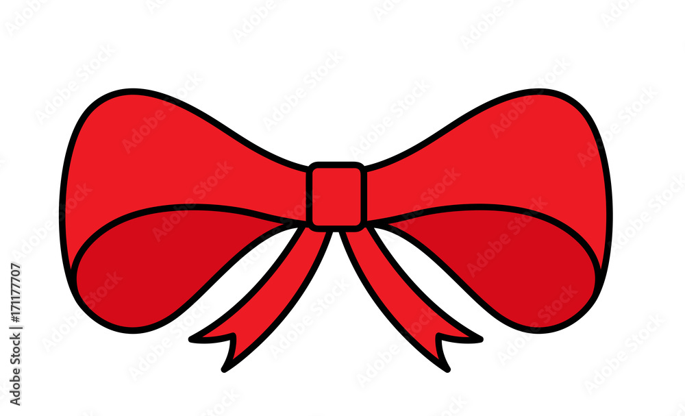 Christmas Ribbon Bow Vector