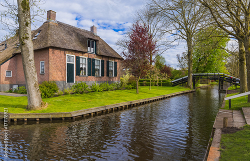 Typical dutch village Giethoorn in Netherlands