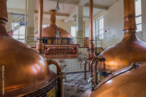 Vintage copper kettle - brewery in Belgium