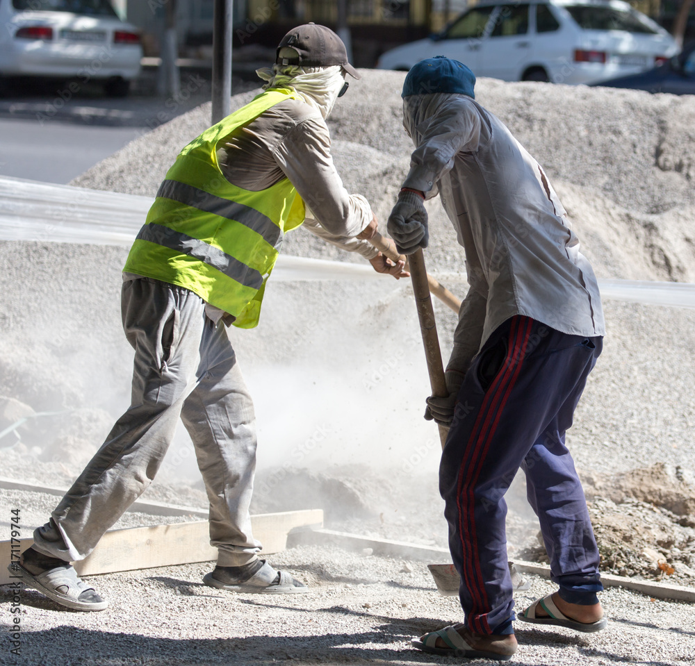 workers dub road sand and gravel workers dub road sand and gravel