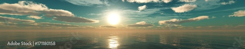 Fototapeta Naklejka Na Ścianę i Meble -  beautiful sunset over the sea, panorama of the sea sunrise