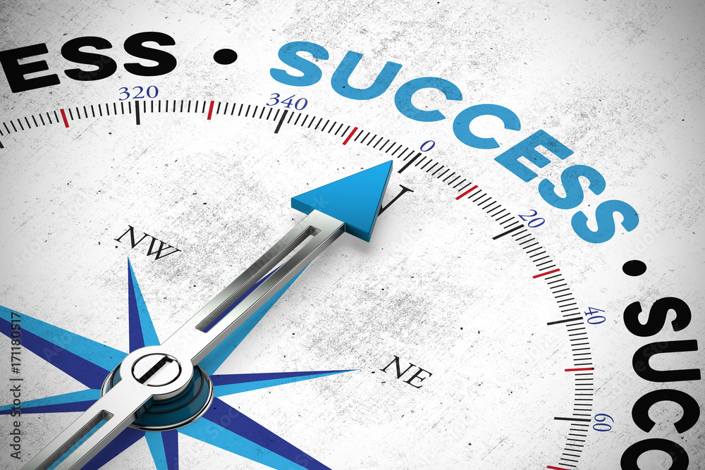 Success / Erfolg im Business mit Kompass als Konzept Stock Illustration  Adobe Stock