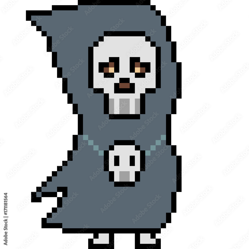 vector pixel art halloween costume