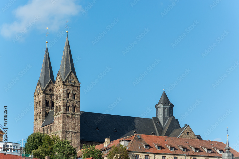 Fototapeta premium The cathedral of the small German town Fritzlar