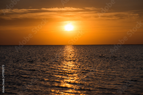 beautiful sunset over the sea