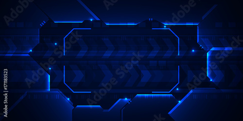 Hi-tech speed technology , Abstract blue frame digital background