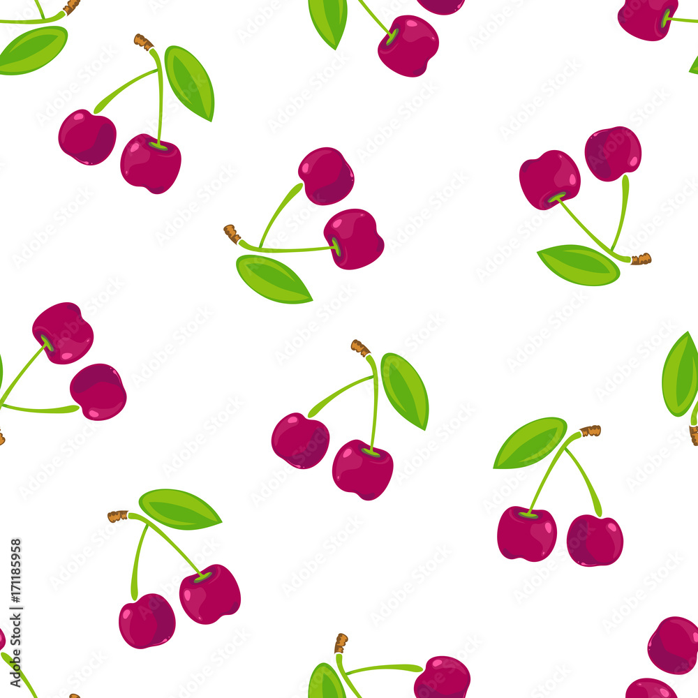 Seamless pattern with cherry Seamless pattern with cherry