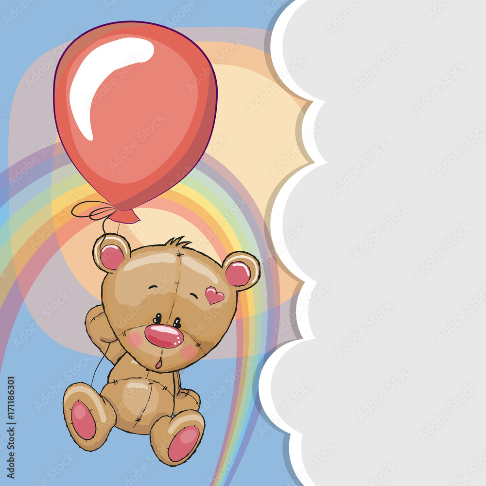 Teddy with balloon