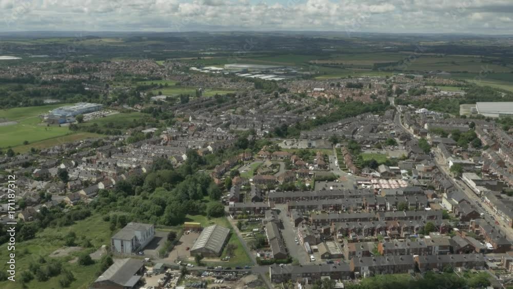 Aerial 11 of Settlement of Houses in Doncaster, UK