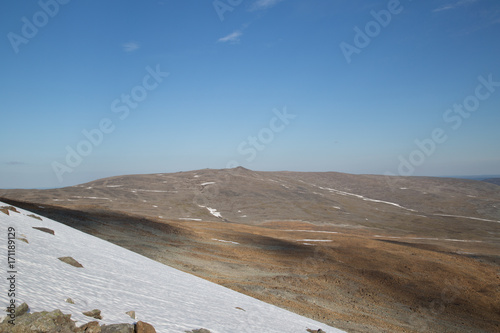 Halti summit, view from south-west, Haltitunturi, Käsivarren erämaa-alue, Finland, summer  photo