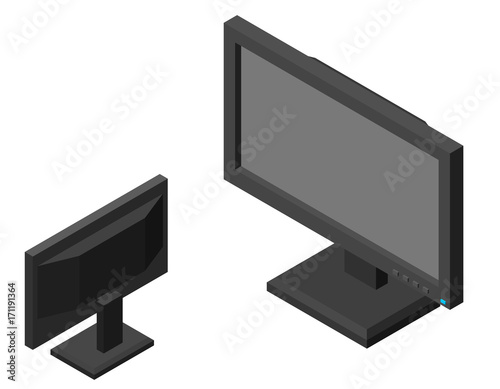 Computer monitor icon. Isol...