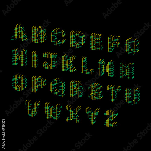 Capital alphabet letters of...