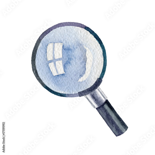 Watercolor Illustration on White Background. Vector EPS